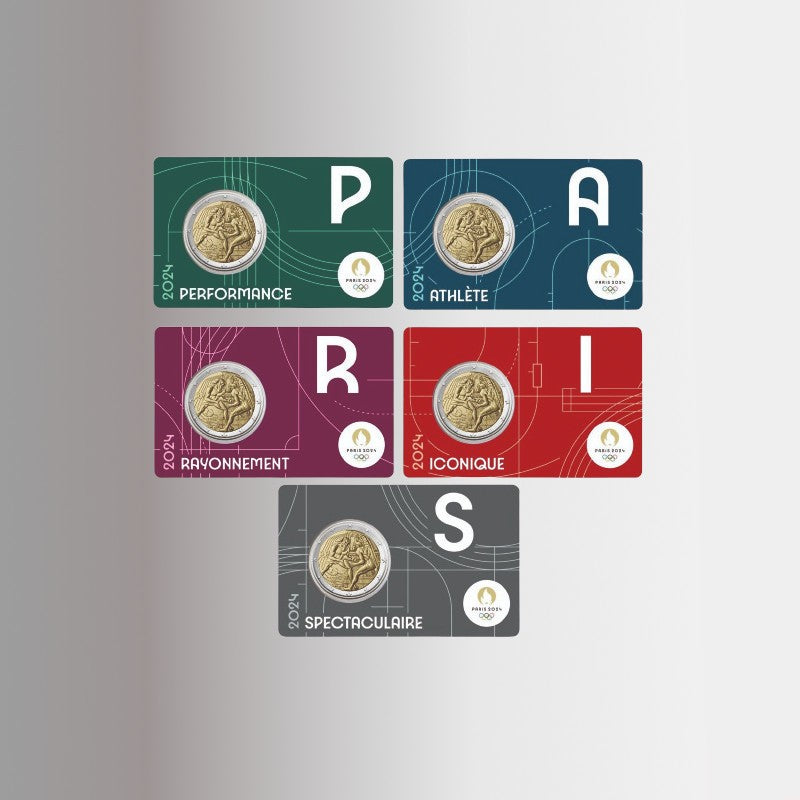 Olimpiadi Parigi 2024: 2 euro, in blister (serie completa)